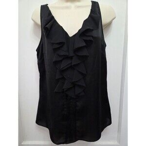 White House Black Market Sleeveless Ruffled Front Tank top Dressy Size Small